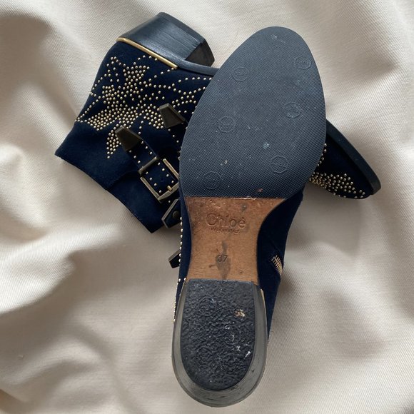 Chloe Susanna Boot in Navy Suede, size 37 - Picture 6 of 16